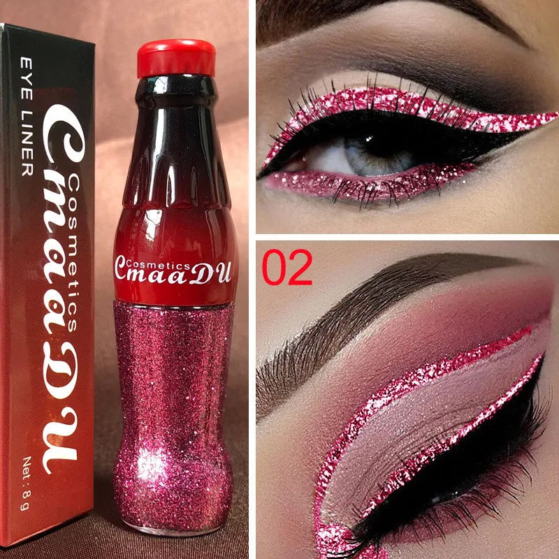 12 цветов цветная блестящая подводка для глаз в форме колы Карандаши макияжа
