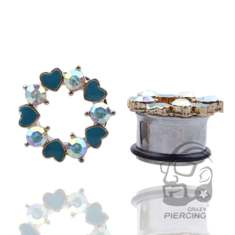 Хрустальные беруши 316L пирсинг для тела ювелирные изделия Силиконовая пробка в