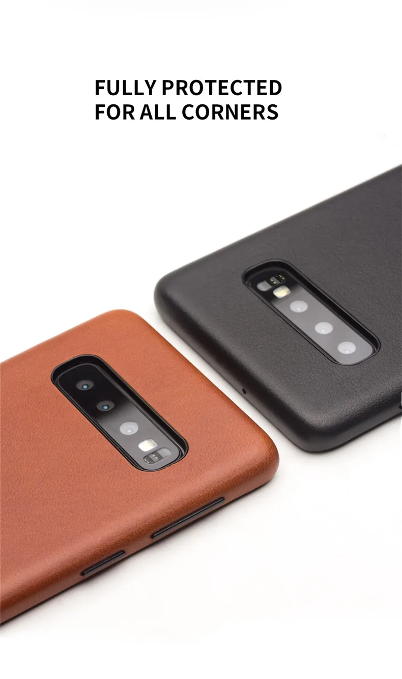Чехол ручной работы из натуральной кожи для samsung Galaxy S10 Plus, Роскошный ультра тонкий чехол для samsung S10Plus, противоударный чехол