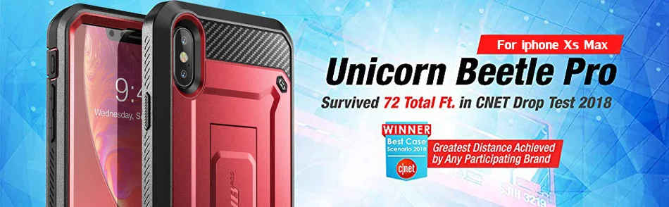 SUPCASE для iPhone Xs Max Case 6," UB Pro Красный цвет полный корпус прочная кобура Чехол со встроенной защитой экрана и подставкой