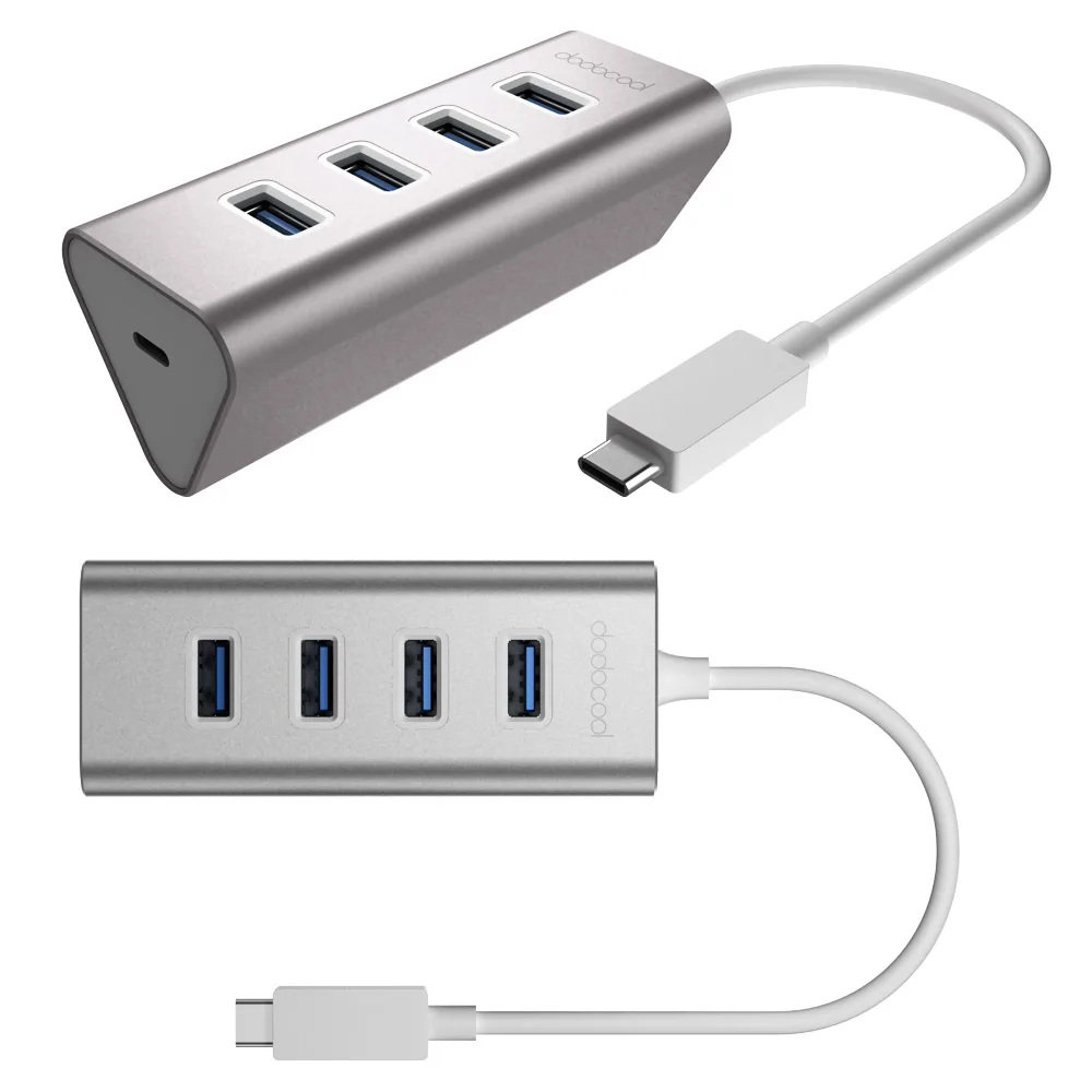 Алюминиевый адаптер dodocool с USB Type C папа на 4 порта 3 0 со стандартным женским портом