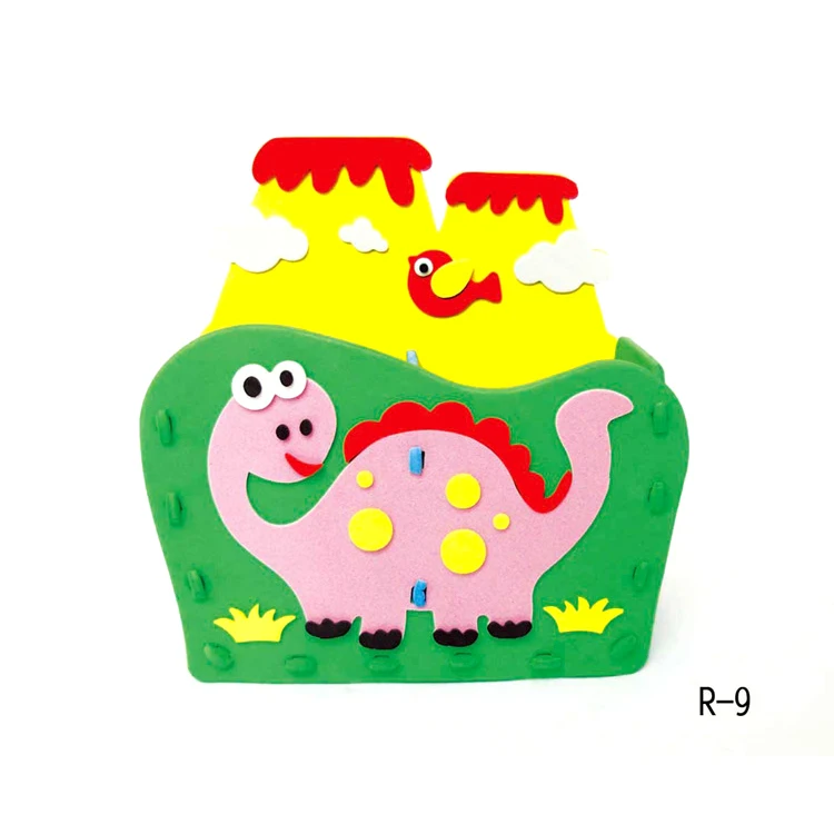 Dinosaur DOLLRYGA детские игрушки Гома Ева Manualidades дети ремесло lote Craft Наборы для детей для детского сада ремесленных Mainan Енаковых - Цвет: Dinosaur