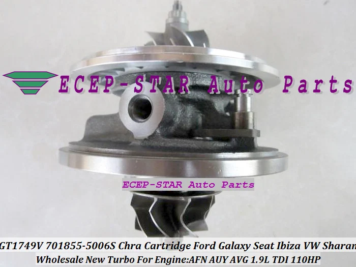 Турбокомпрессор GT1749V 701855 5006S для Volkswagen VW Sharan Galaxy Seat Ibiza AFN AUY AVG 1.9L 110HP|turbocharged