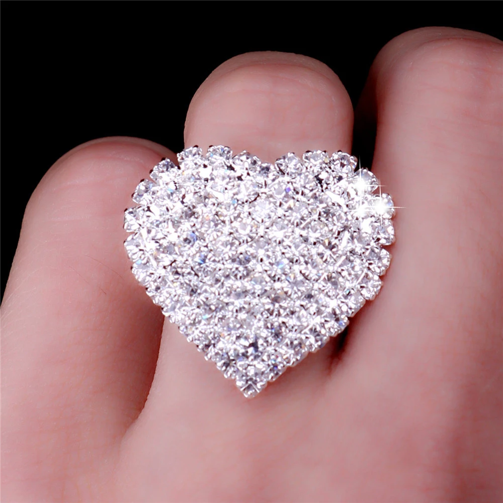 Сердце любовь Роскошный Сияющий кубический циркон микро проложенный модный