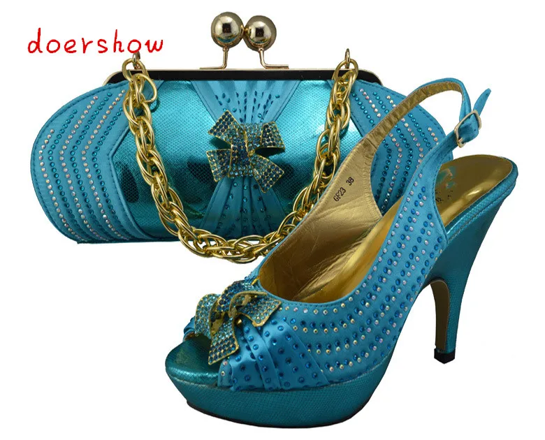 Doershow/комплект из женских туфель и сумочки Модный комплект в итальянском стиле
