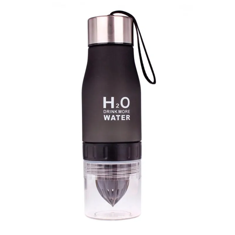 Модная бутылка для воды H2O с фруктами Спортивная сока лимоном питьевая посуда