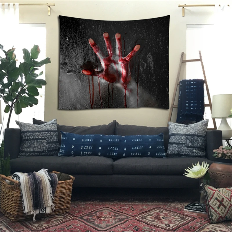 Искусственная ладонь Хэллоуин настенный гобелен ковер хэллоуивечерние