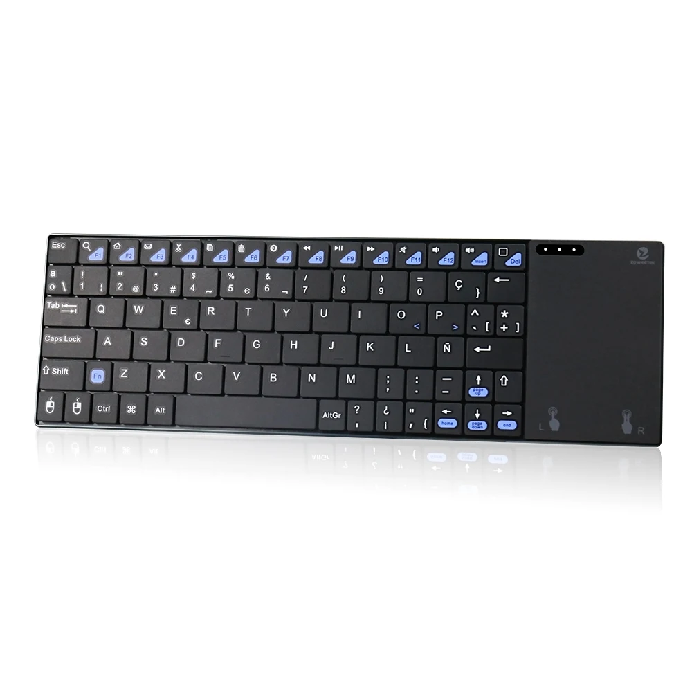 Беспроводная клавиатура Zoweetek Mini i12plus 2 4 ГГц русская испанская английская Teclado с