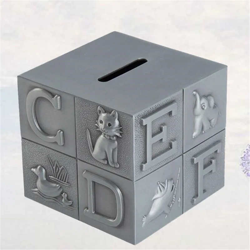 

1pc Magic Cube Piggy Money Toy Stylish Metal Creative Money Holder Piggy Bank Toys Saving Pot Home Decor Present Gift