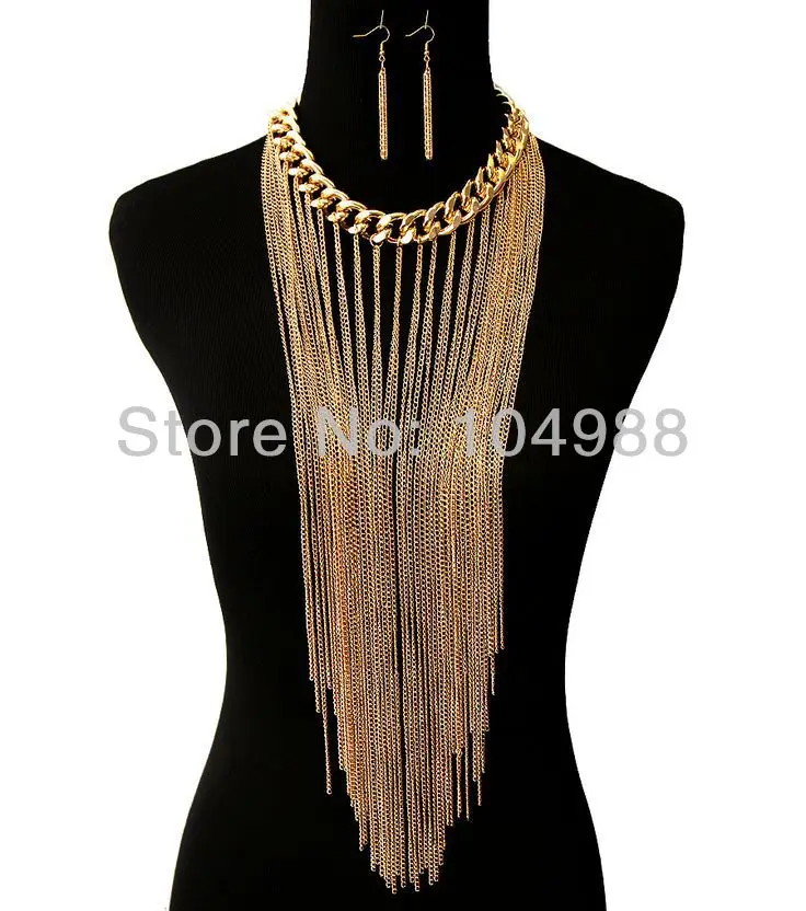

FREE SHIPPING 2014 STYLE B175 WOMEN FASHION GOLD COLOUR METAL CHAIN GOLD EARRINGS JEWELRY