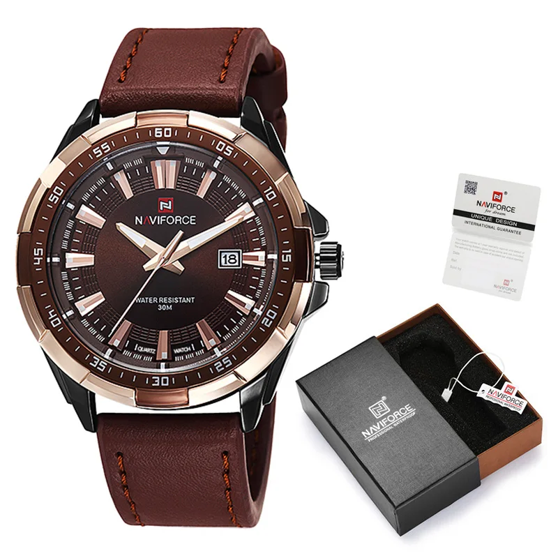 BGB-Box-B Мужские часы NAVIFORCE Топ люксовый бренд модные спортивные мужские часы водонепроницаемые кварцевые мужские часы наручные часы с коробкой набор для продажи - Цвет: BGB-Box-B