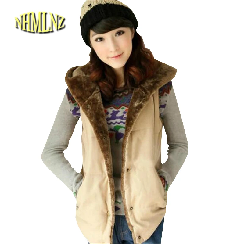 Осенне-зимняя верхняя одежда и пальто уличный стиль жилет овечья шерсть с