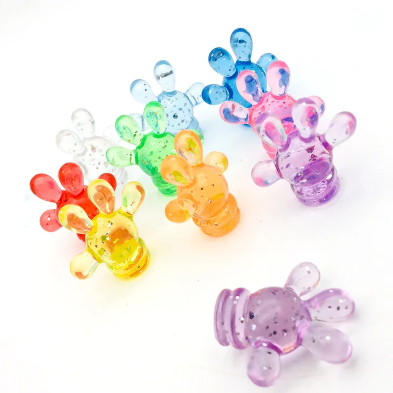 3D мультфильм Животные Акриловые стразы мини Смола милые многоцветные морские