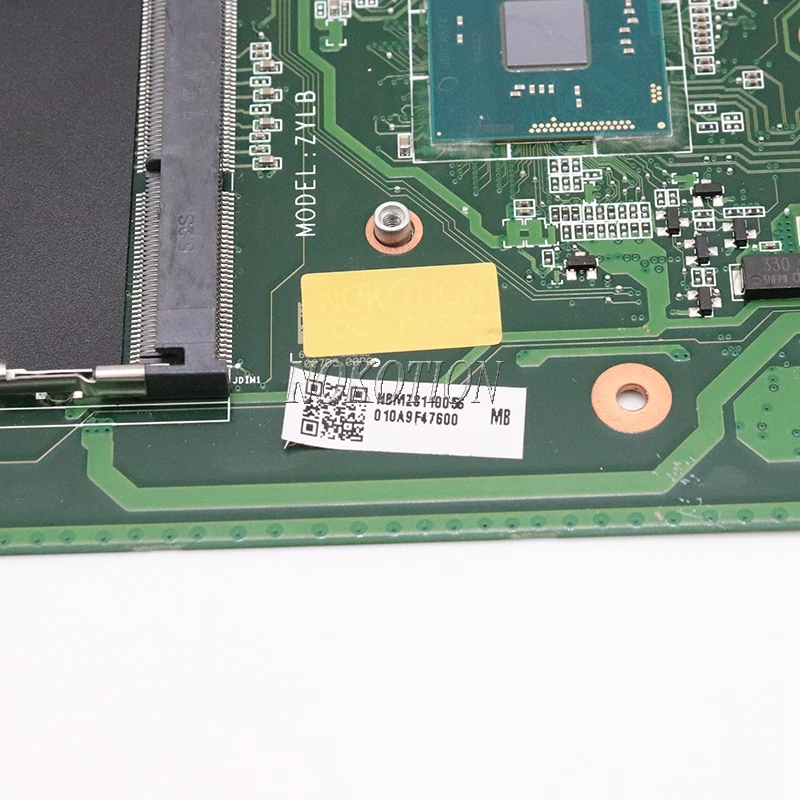 Nokotion NBMZS11005 NB. MZS11.005 для acer ASPIRE ES1-731 DAZYLBMB6E0 материнская плата для ноутбука с процессором N3150 на плате