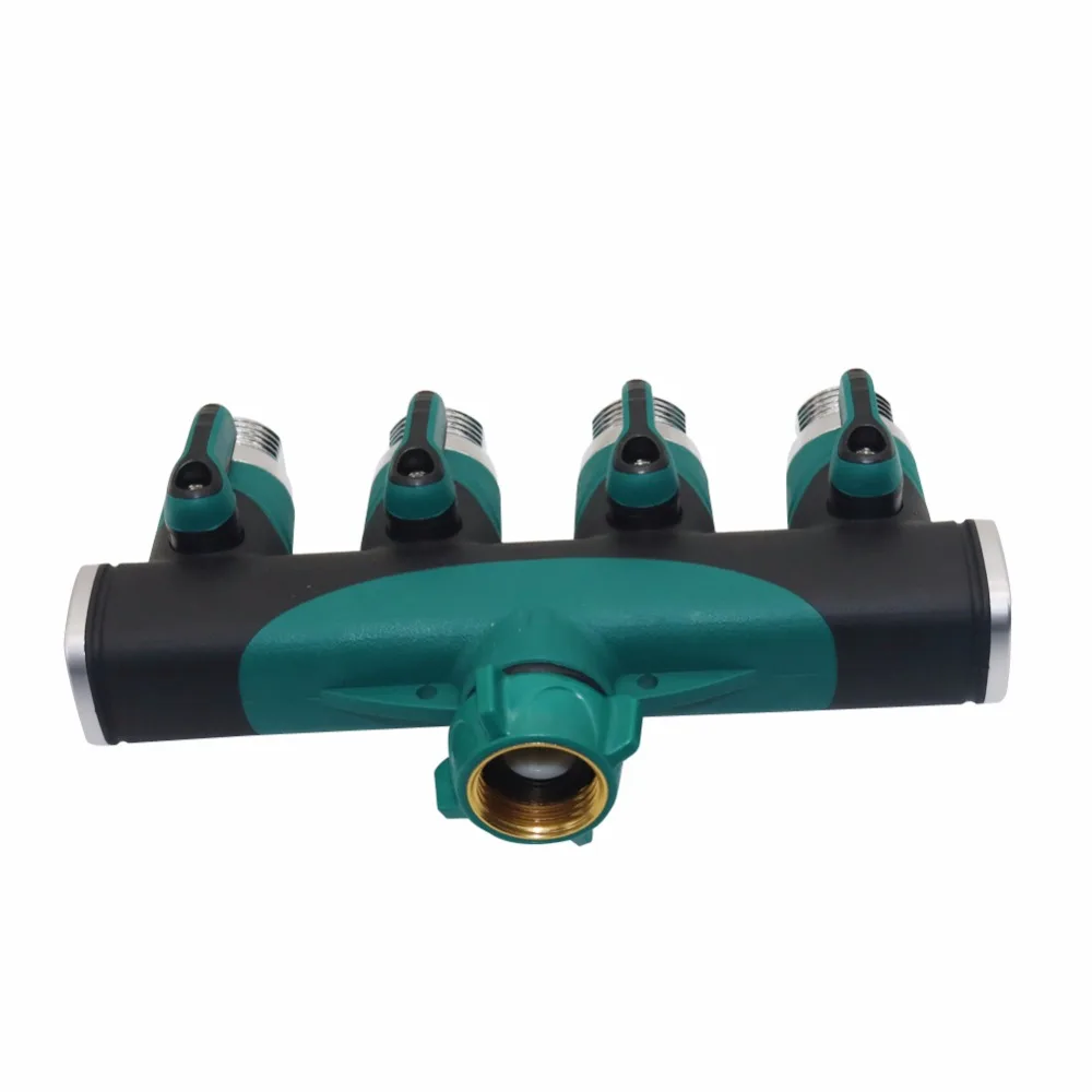 1 шт. 4 ходовой садовый соединитель для шлангов сплиттер из цинкового сплава