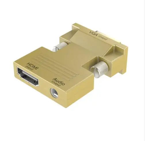 Активный 1080P Женский HDMI VGA Мужской конвертер адаптер ключа с 3 5 мм стерео аудио