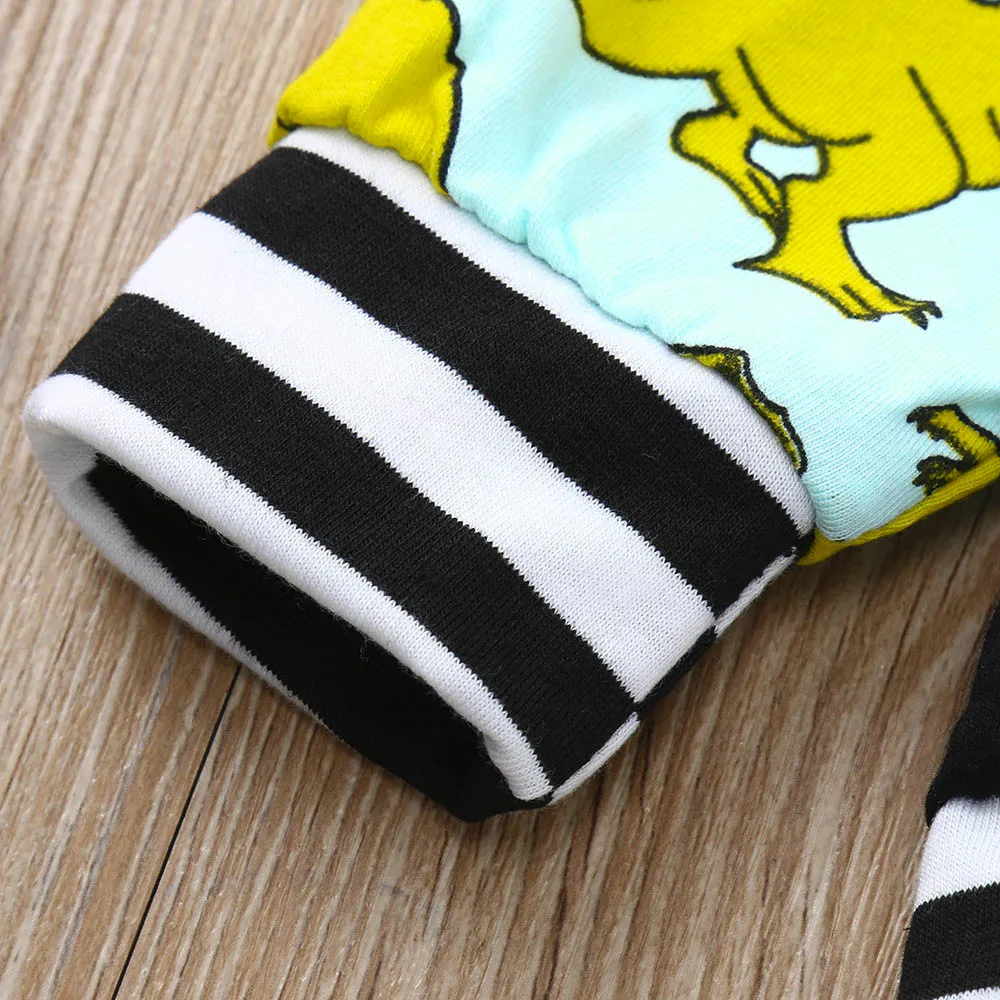 Fashion Newborn Baby boy Clothing Set 2pcs Toddler Boys Hoodie Clothes Dinosaur Tops+Pants Outfits dropshipping | Детская одежда и