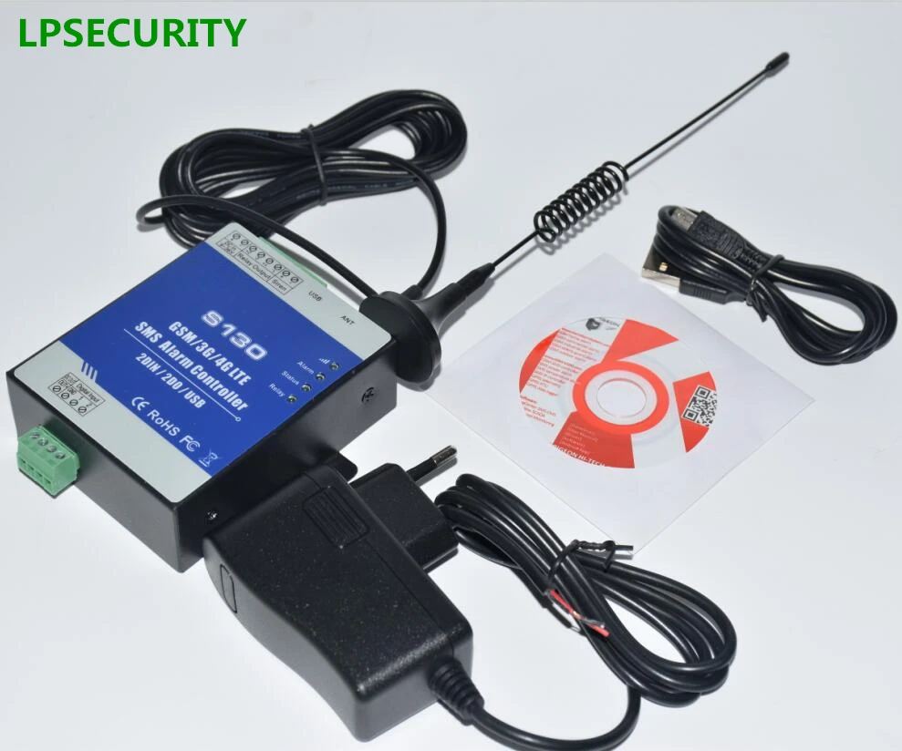 Пульт дистанционного управления LPSECURITY S130 с SMS система сигнализации 2 DIN DOUT RTU