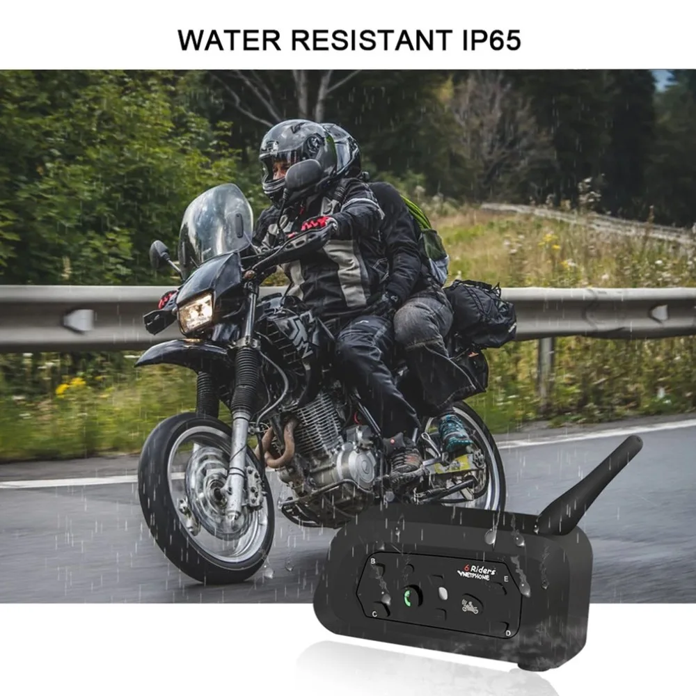 Motorcycle Helmet Walkie-talkie 1200 M Duplex Riding Walkie-talkie V6