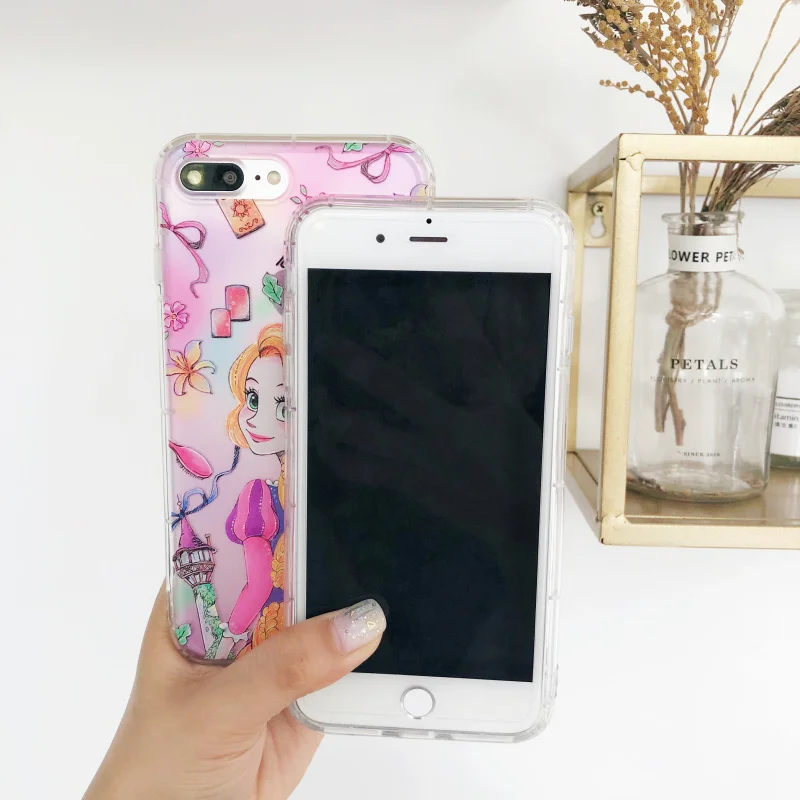 Мягкий чехол для телефона из ТПУ с длинными волосами принцессы iPhone X Xs Max Xr