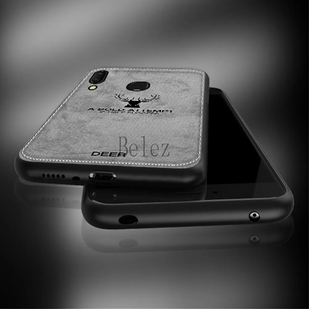 Чехол для Honor 7C 7X 8X V10 8 9 10 lite Примечание играть холст рельефной ткани накладка