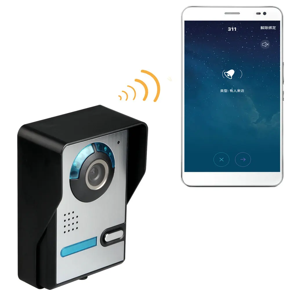 MOUNTAINONE беспроводной WIFI Видео дверной телефон домофон система ночного видения
