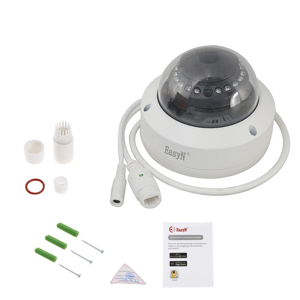 EasyN IP камера POE 4MP P2P Onvif Wifi-камера ночного видения POE WI FI купольная камера для дома с датчиком движения WI-FI IP Cam