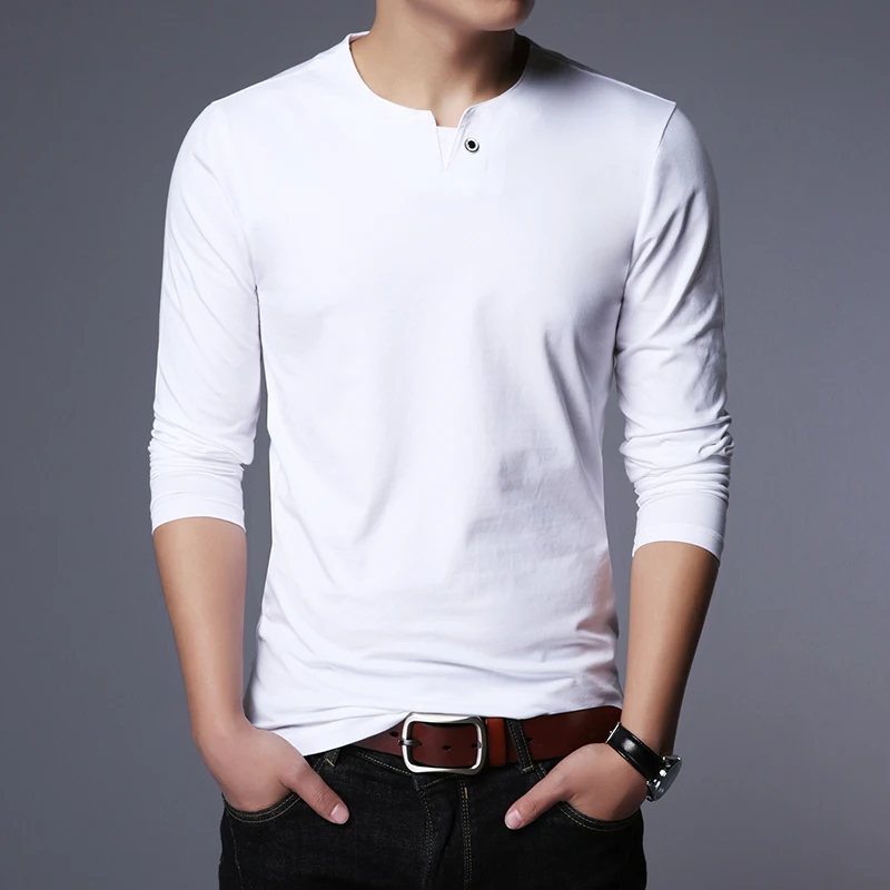 Мужские хлопковые однотонные футболки лидер продаж 2017 новая приталенная Мужская