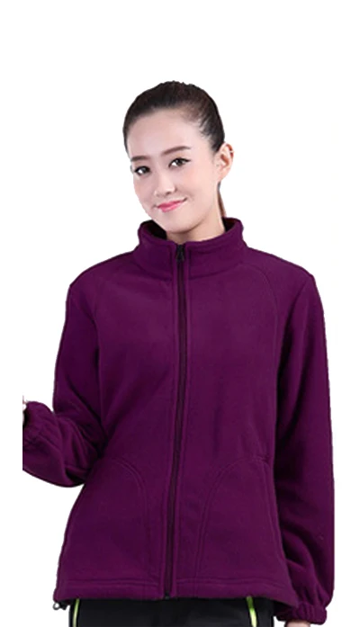 Women Dark Purple Зимние флисовые куртки для мужчин и женщин на горной местности, теплые ветровки для спорта на открытом воздухе, походные треккинговые лыжные рыболовные толстые пальто VA387 - Цвет: Women Dark Purple