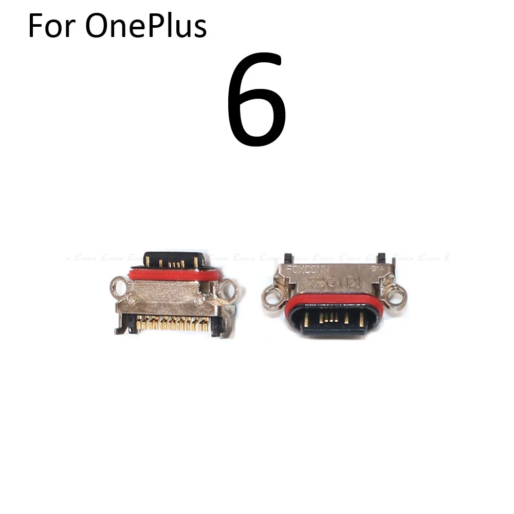 2 шт., новинка, Micro type-C, USB разъем, зарядный разъем, порт для OnePlus X 1 2 3 3T 5 5T 6 6T 7 Pro, запасные части - Цвет: For OnePlus 6