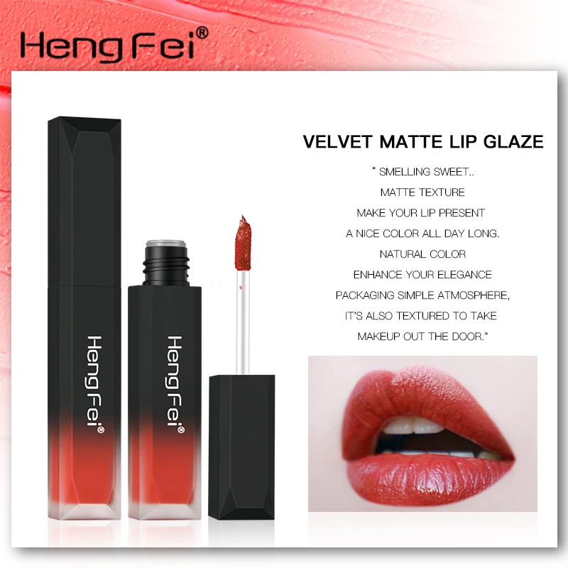 6 Colors Liquid Lipstick beauty Long lasting Matte Lip Gloss Waterproof Red Velvet Lips Tint Sexy lipgloss Nude Makeup | Красота и