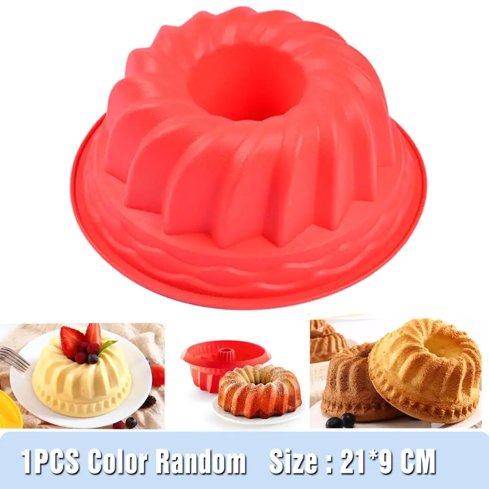 Silicone Mold big Cake baking Flower Crown Bread Cake Pastry Bake Form 3D large Pizza Pan bakeware DIY birthday