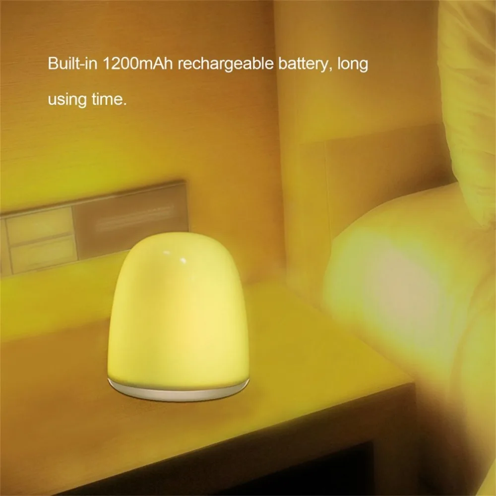 Перезаряжаемый светодиодный ночник лампа с сенсорным управлением изменение