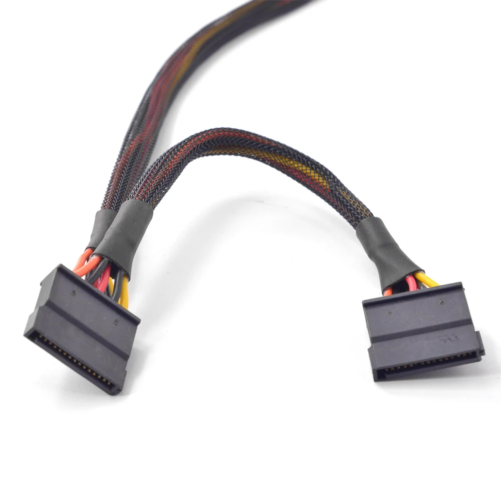 6Pin папа от 1 до 2 SATA 15Pin источник питания разветвитель удлинитель 15P порт