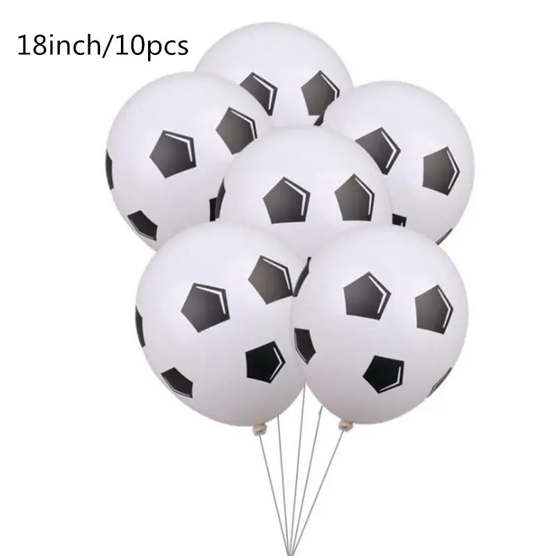 Latex balloon 10pcs Сувениры для мальчиков футбольная тематика Топпер для торта с днем рождения футбольные топперы для кексов с оберткой для украшения детского душа 12 комплектов = 24 шт - Цвет: Latex balloon 10pcs