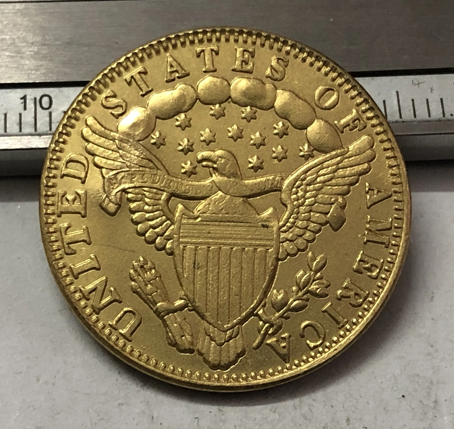 1797 Тюрбан США $5 24K позолоченный доллар точная копия (обычный Орел на обратной