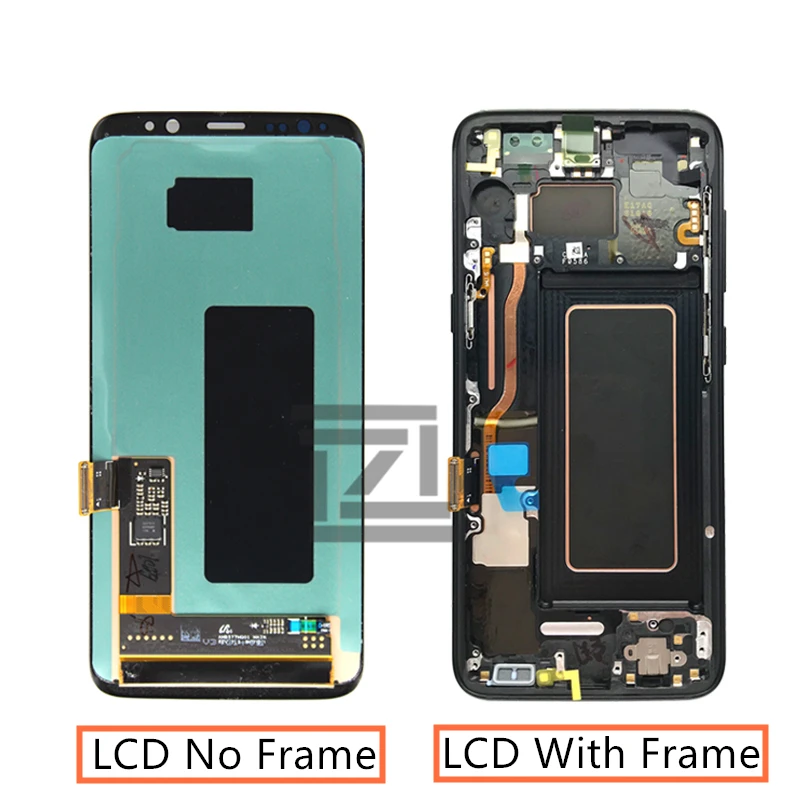 Для samsung Galaxy S8 lcd g950 s8 plus g955 кодирующий преобразователь сенсорного экрана в сборе с рамкой s8 дисплей Замена Ремонт Запчасти
