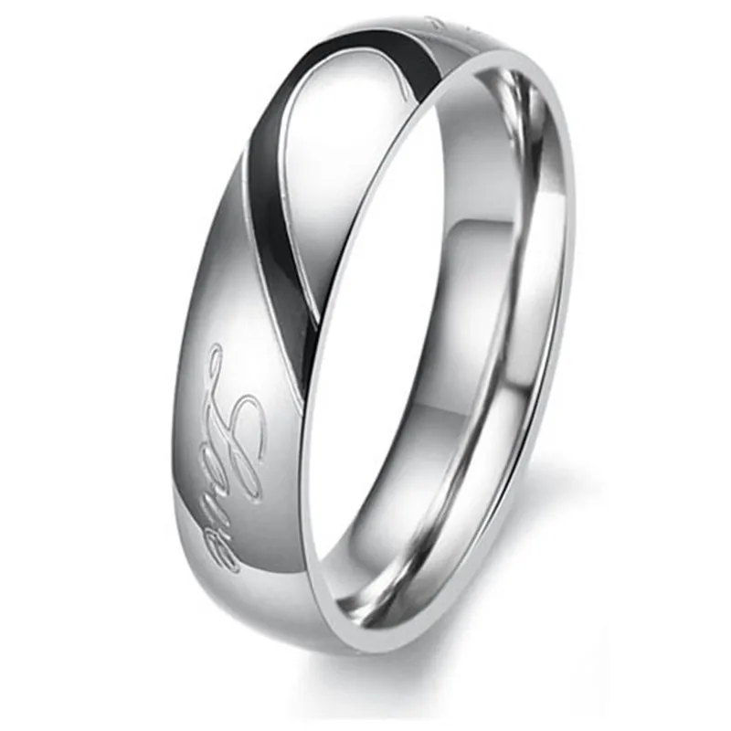 Романтические обручальные кольца для женщин и мужчин из нержавеющей стали