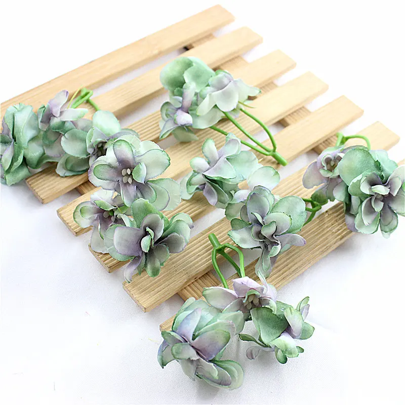 Light green 1 шт. Ретро seda hartencia Flores Artificiais baratos Para O casamento decora carro материал DE coroa Noiva cocar flor falsifica - Цвет: Light green
