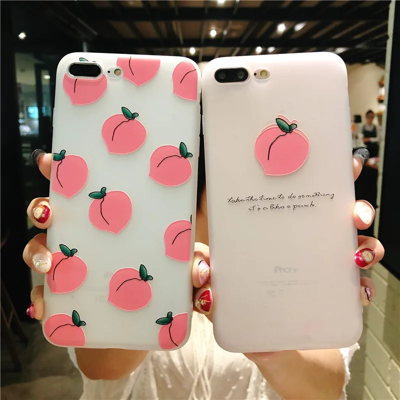 3D рельефный персиковый чехол для iPhone 5S SE 6 6S 7 8 Plus X мягкий Oppo R9 S R11 plus ЧЕХОЛ ДЛЯ vivo X7