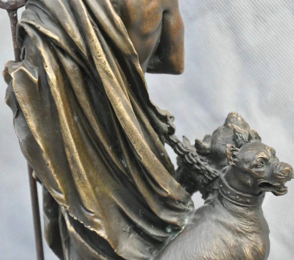 3802 12 Bronze Copper Ancient Greek Mythology Three Hell Dogs Sculpture Statue | Дом и сад
