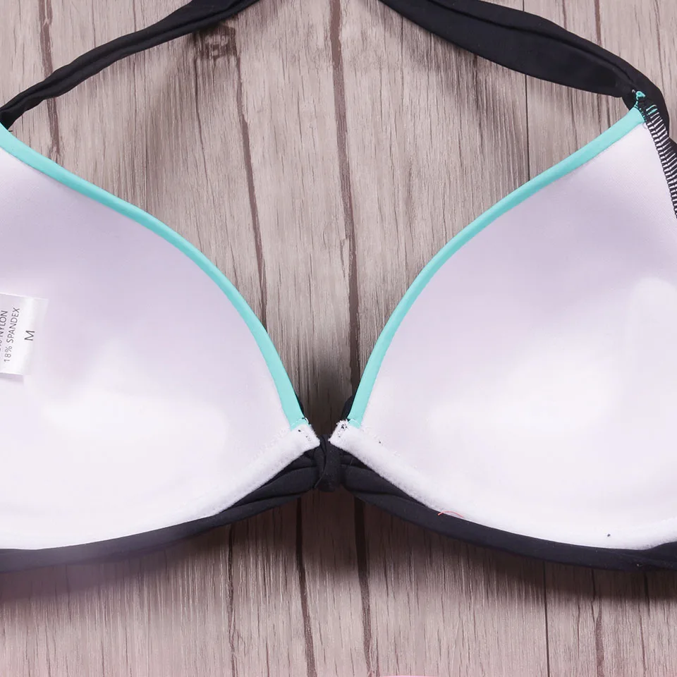 

Lyric 2019 New Bikinis Women Swimwear High Waist Swimsuit Swimwear Push Up Crop Top High Neck Bikini Set Bathing Suit