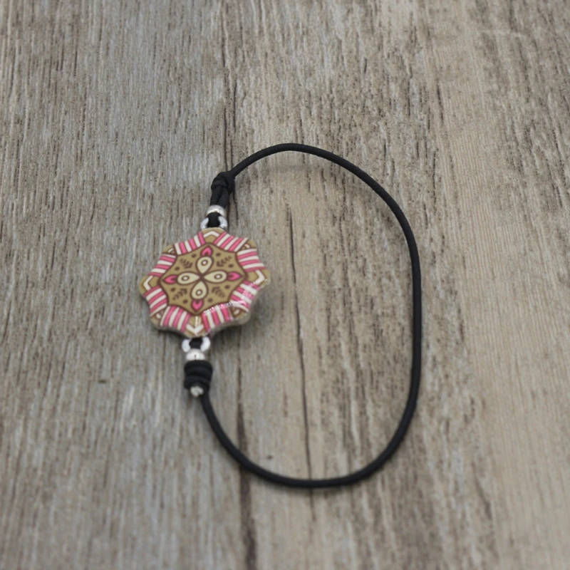 Горячая Мандалы Картины кулон шарм браслеты ювелирные изделия Круглый шарма