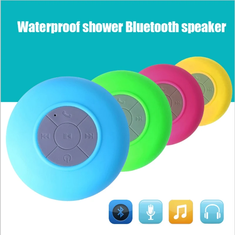 

promotion Water Resistant mini portable Shower Bluetooth Speaker with Sucker Support Hands-free Calls Function for Mobile Phone