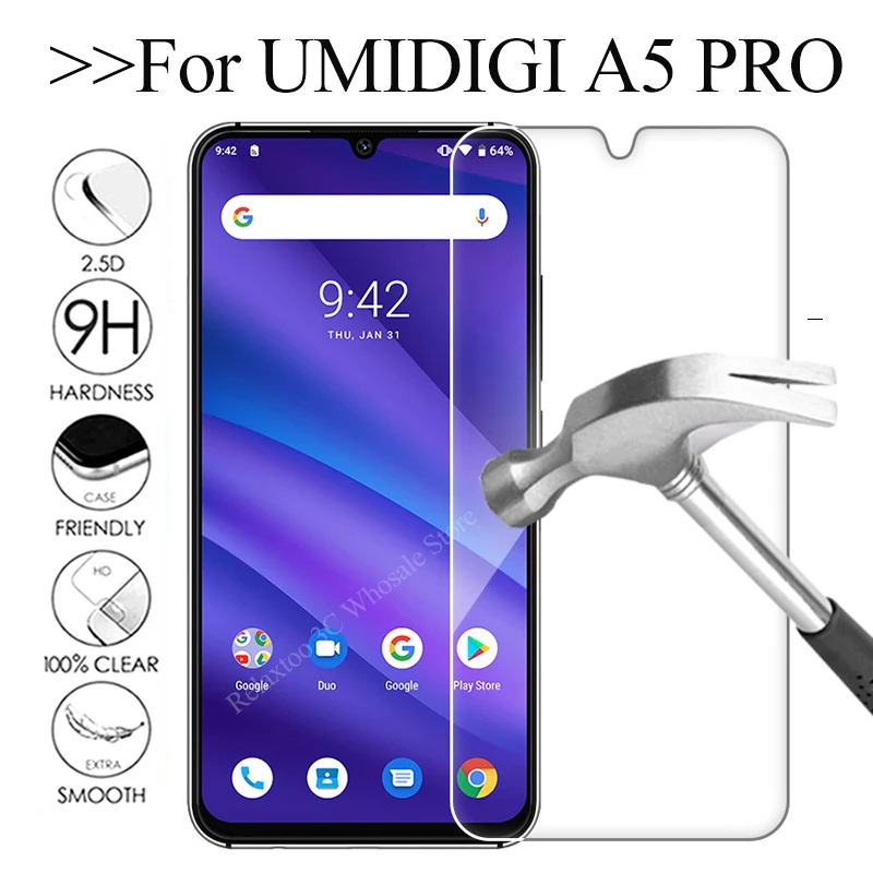 Защитное стекло для UMIDIGI A5 Pro закаленное стекло Защита экрана для UMIDIGI A5 Pro стекло A 5 5A A5pro Защитная пленка для телефона