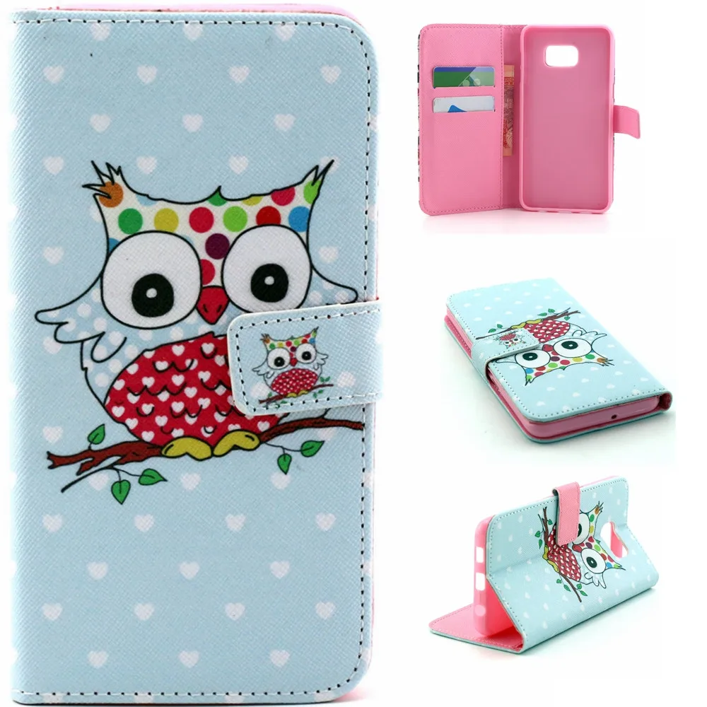 NewArrival Совы магнитных флип держатель карты бумажник сумка кожаная чехол для Samsung