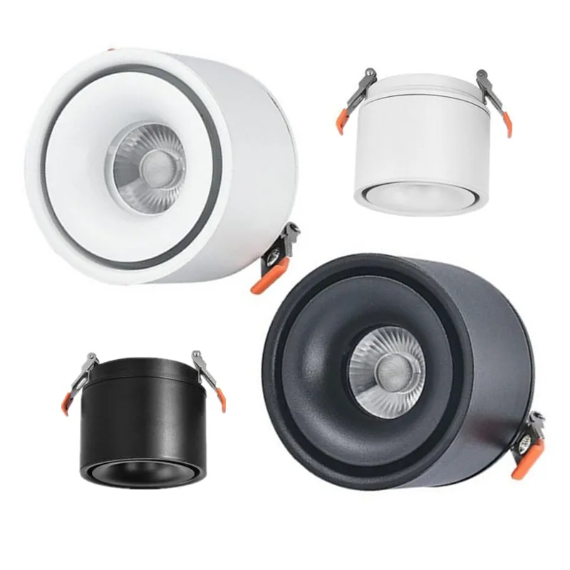 

8PCS DHL Free Shipping 10W/15W Dimmable LED embedded downlight lamp Foldable and 360 degree rotatable COB background down lamp