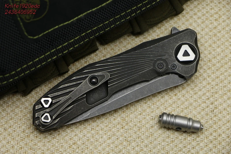 Складной нож VENOM Kevin John S35VN blade TC4 титановые походные охотничьи карманные фруктовые