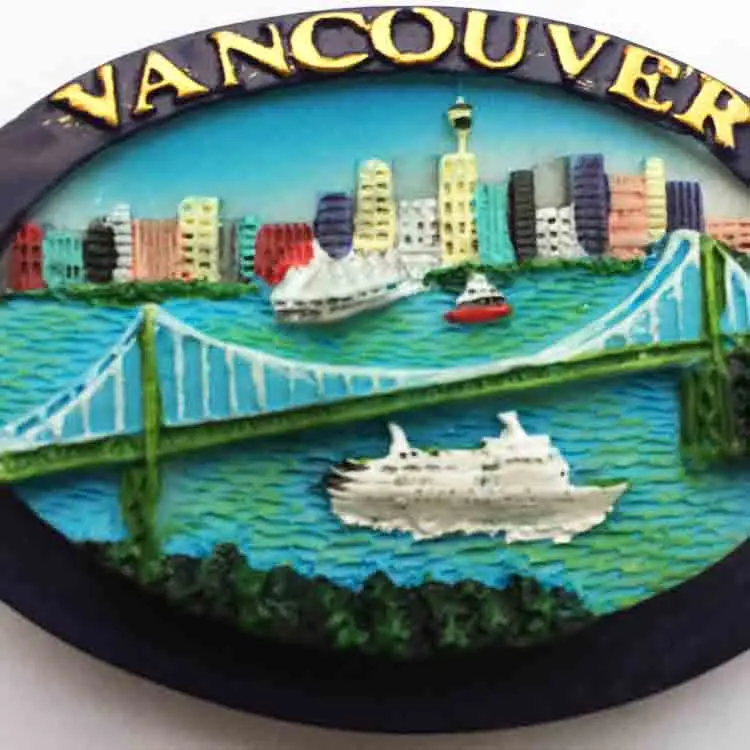 Vancouver Canada Lions Gate Stereo three-dimensional landscape souvenirs magnet stickers refrigerator | Дом и сад