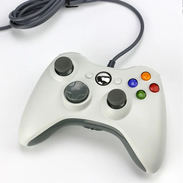 Белый Данных лягушка USB проводной геймпад для Xbox 360 контроллер Джойстик для официальный Microsoft PC контроллер для Windows 7 8 10 - Цвет: Белый